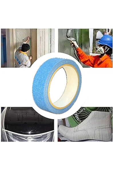 Renkli Maskeleme Kağıt Bant Boya Bandı 24mmx20mt Mavi ürün görseli