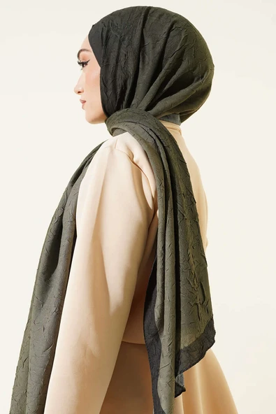 Bambu Kraş Degrade Şal Zümrüt -14 - Resim 3