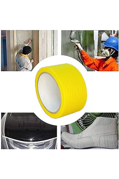 Renkli Maskeleme Kağıt Bant Boya Bandı 50mmx20mt Sarı ürün görseli