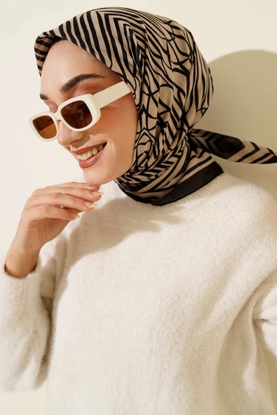 Desenli Latte Serisi Eşarp Asorti 1 ürün görseli 1