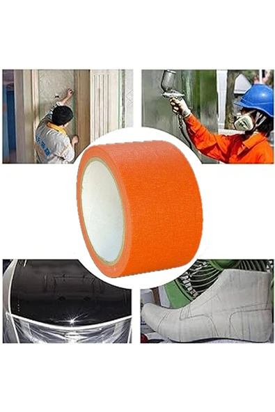 Renkli Maskeleme Kağıt Bant Boya Bandı 50mmx20mt Turuncu ürün görseli