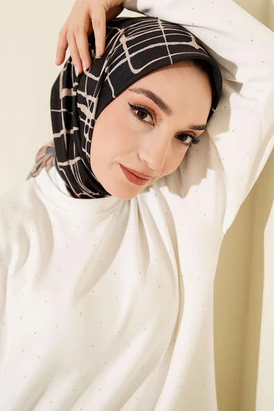 Desenli Latte Serisi Eşarp Asorti 2 - Resim 2