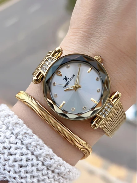 Daniel Klein Çelik Kordonlu 2 Yıl Garantili 3 Atm Suya Dayanıklı Kadın Kol Saati+Bileklik BF.10981.2 ürün görseli