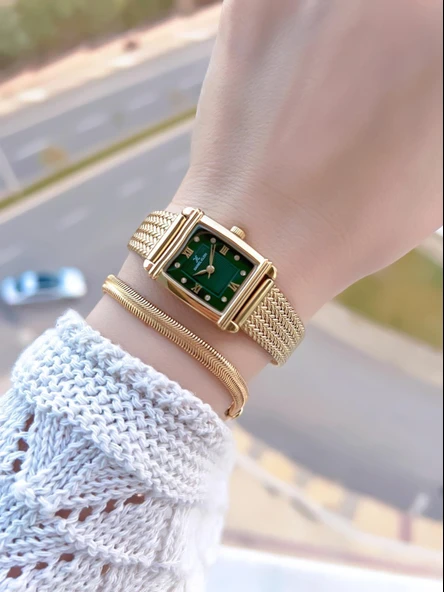 Daniel Klein Çelik Hasır Kordon 2 Yıl Garantili 3Atm Suya Dayanıklı Kadın Kol Saati+Bileklik 109704 - Resim 2