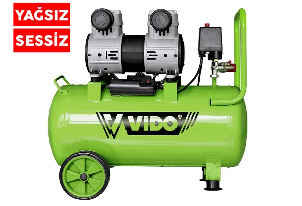 Vido 50 Lt Hava Kompresörü 2HP - 1500W / 220V Yağsız-Sessiz WD060215020 ürün görseli