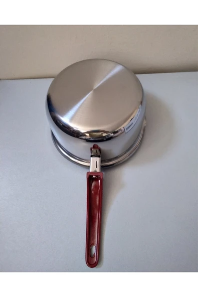 Kaçerola Paslanmaz Çelik Sos Tenceresi Süt Kaynatma Cezvesi Yumurta Haşlama Kabı 17 Cm - Resim 3