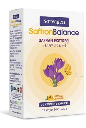 SORVAGEN SAFFRONBALANCE SAFRAN 30 ÇİĞNEME TABLETİ ürün görseli 1