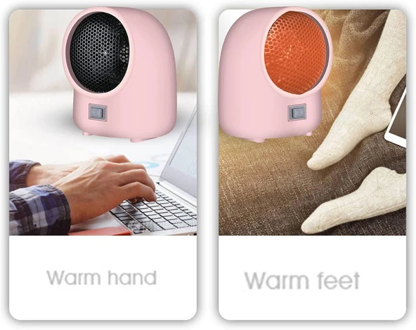 Mini Isıtıcı, Elektrikli Masaüstü Isıtıcı, Hızlı Isıtma Aşırı Isınma Koruması Ev Yatak Odası Ofis Masası Için Küçük Alan Isıtıcı İç Mekan Kullanımı, - Resim 4