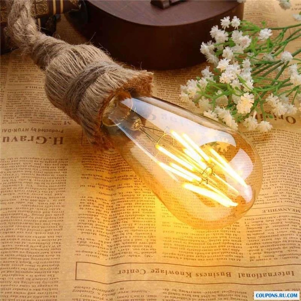 Rutter RT-11203 6W Armut Rustik Led Ampu Amber - 2300K - Resim 4