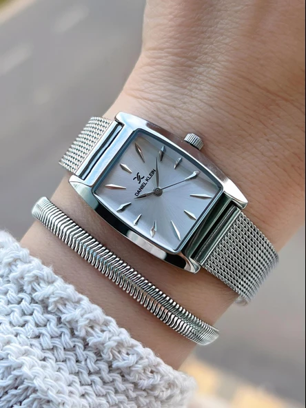 Daniel Klein Çelik Hasır Kordon 2 Yıl Garantili 3Atm Suya Dayanıklı Kadın Kol Saati+Bileklik B141191 ürün görseli