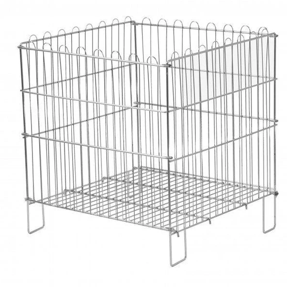 2 Adet Katlanır Havuz Sepet - Krom ve Galvaniz Kaplı Havuz Sepet  40x50 cm - Resim 2