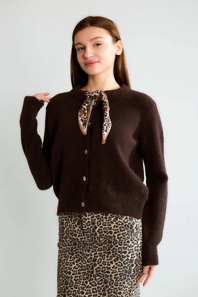 Cemo Ofis Şıklığı Düğmeli Uzun Kollu Triko Ceket ürün görseli 1