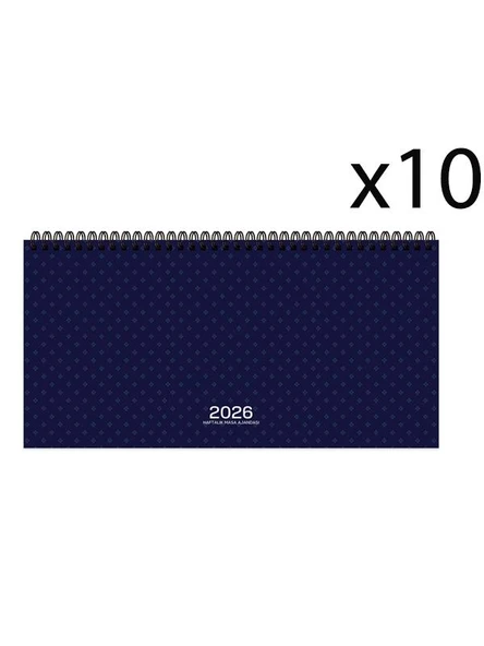 Keskin Color 2026 Haftalık Masa Takvimi 16x33 cm Spiralli Çizgili 10 Adet ürün görseli 1