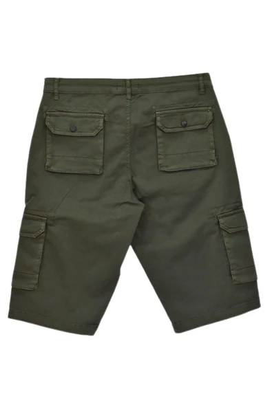 Erkek Kargo Cepli Kanvas Kapri Şort BGL-ST04736 - Resim 9