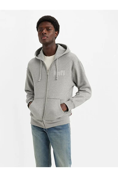 Relaxed Graphic Zip-Up Hoodie Sweatshirts Erkek ürün görseli