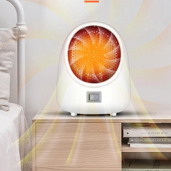 Mini Isıtıcı, Elektrikli Masaüstü Isıtıcı, Hızlı Isıtma Aşırı Isınma Koruması Ev Yatak Odası Ofis Masası Için Küçük Alan Isıtıcı İç Mekan Kullanımı, - Resim 2