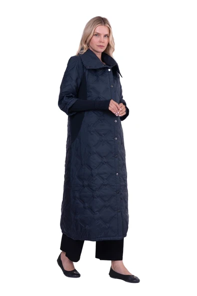 İNVEE KOLLARİ TRİKO ŞİŞME MONT LAÇİVERT 6378 ürün görseli 1