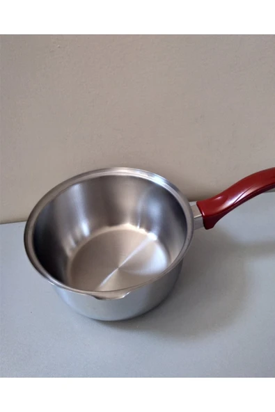 Kaçerola Paslanmaz Çelik Sos Tenceresi Süt Kaynatma Cezvesi Yumurta Haşlama Kabı 17 Cm - Resim 5