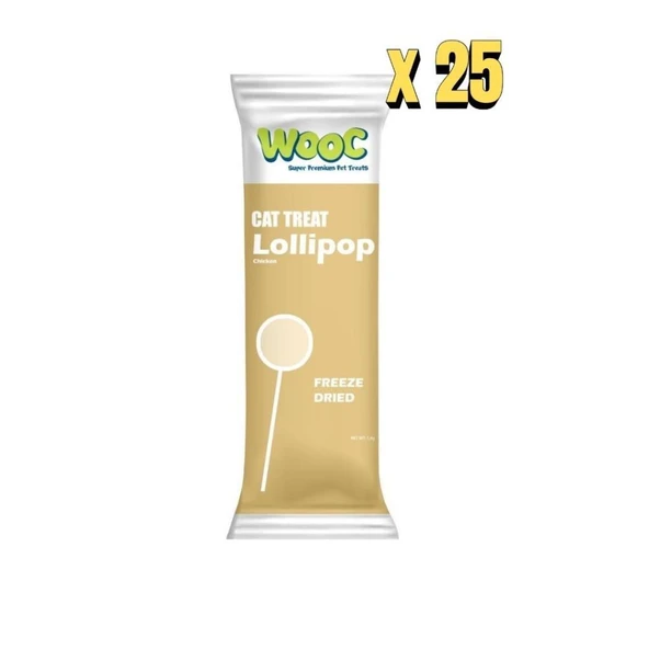 Wooc Lolipop Tavuklu Kedi Ödülü 1.4 Gr - 25'li Paket ürün görseli 1