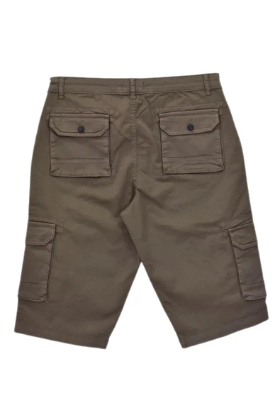 Erkek Kargo Cepli Kanvas Kapri Şort BGL-ST04736 - Resim 8