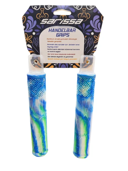 17 CM Mtb Bmx Freeride Elcik Silikon Bisiklet Elcik Kaymaz Yapı Dirt Jump Bisiklet Elciği Mavi Yeşil - Resim 5