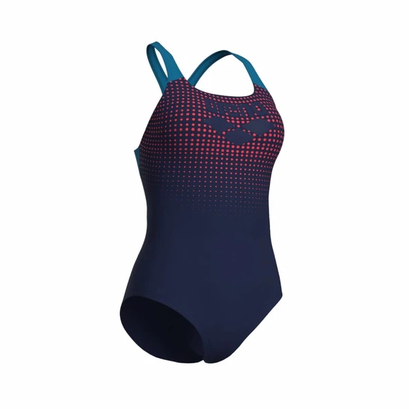 Arena Foggy Dots Swimsuit Swim Kadın Yüzücü Mayosu 007986760 - Resim 2