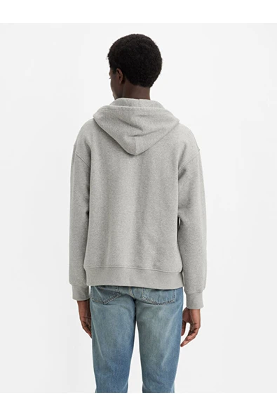 Relaxed Graphic Zip-Up Hoodie Sweatshirts Erkek - Resim 2