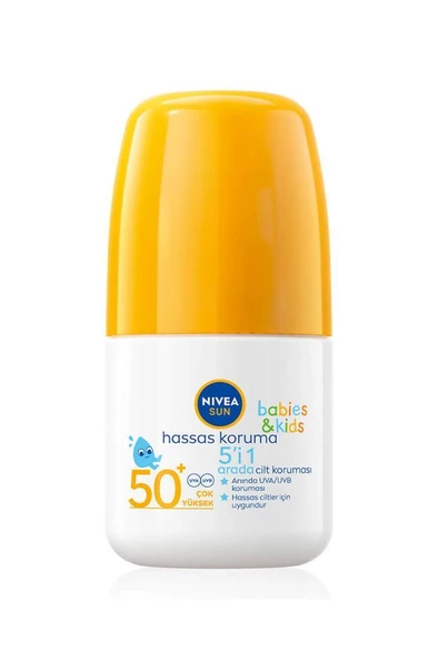 Nivea Sun Babies & Kids 5in1 Hassas Koruma 50 ml 50 Faktör Roll-On Çocuk Güneş Kremi ürün görseli