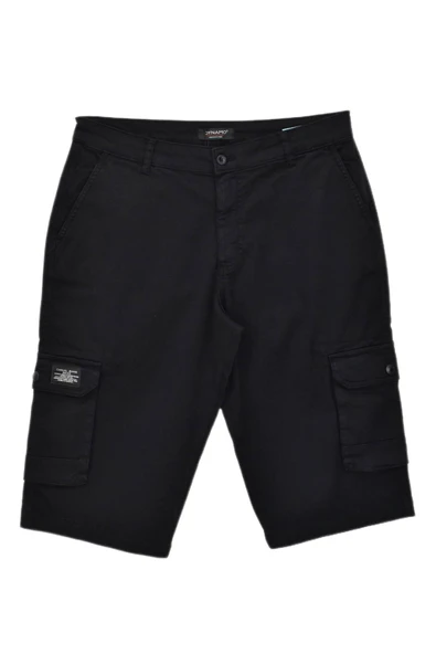 Erkek Kargo Cepli Kanvas Kapri Şort BGL-ST04736 - Resim 3