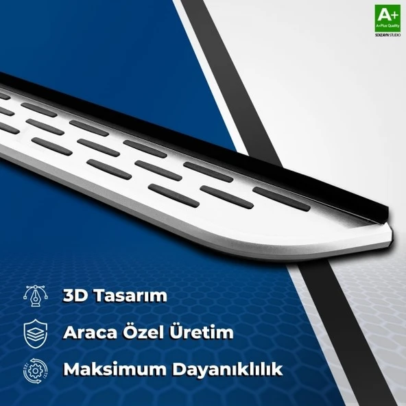 NİSSAN NAVARA 2006 2007 2008 2009 2010 2011 2012 2013 2014 2015 Araca Özel Yan Basamak - Resim 5