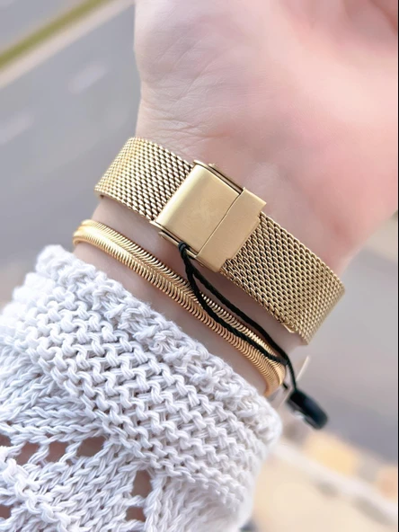 Daniel Klein Çelik Kordonlu 2 Yıl Garantili 3 Atm Suya Dayanıklı Kadın Kol Saati+Bileklik BF.10981.3 - Resim 3