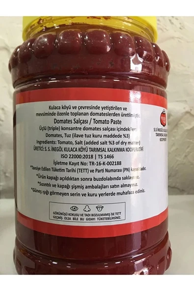 KULACA Domates Salçası 2.5 Kg (2025 ÜRETİM YENİ MAHSÜL) - Resim 3