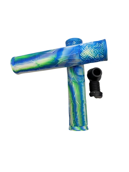 17 CM Mtb Bmx Freeride Elcik Silikon Bisiklet Elcik Kaymaz Yapı Dirt Jump Bisiklet Elciği Mavi Yeşil - Resim 4