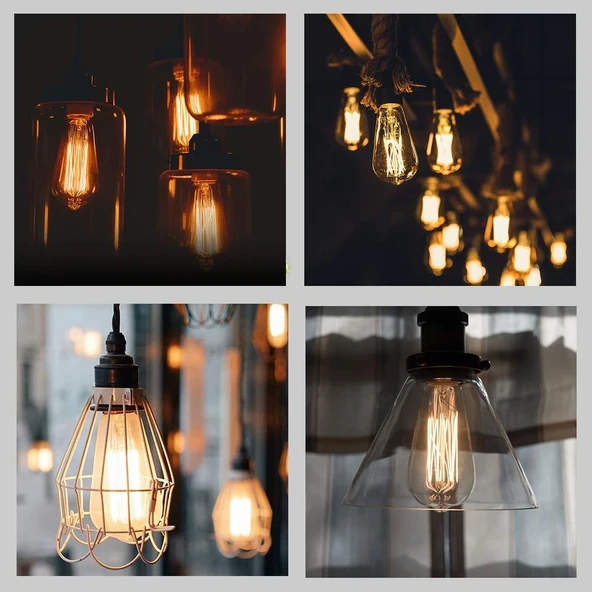 Rutter RT-11203 6W Armut Rustik Led Ampu Amber - 2300K - Resim 6