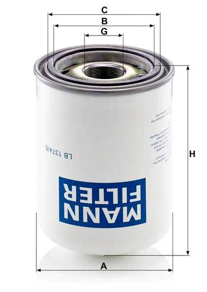 LB 1374/6 - Basınçlı havayı yağdan arındırma -  MANN FILTER - Resim 2