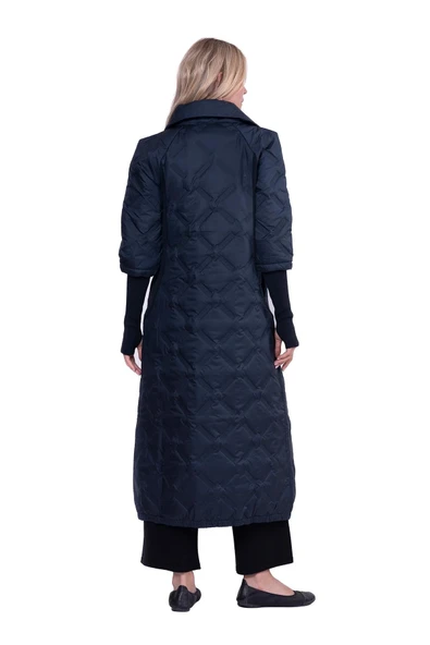 İNVEE KOLLARİ TRİKO ŞİŞME MONT LAÇİVERT 6378 - Resim 2