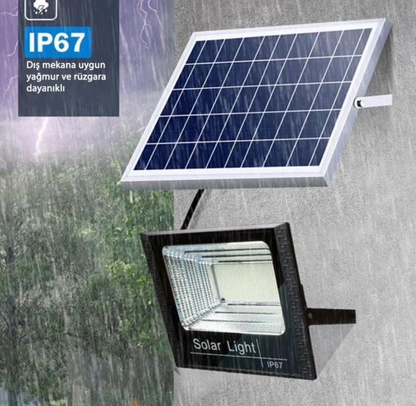 100 Güneş Enerjili Projektör Bahçe Aydınlatma Solar LED DLS - Resim 2