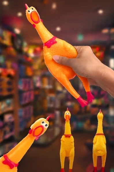 Öten Çığlık Atan Horoz Tavuk Civciv Köpek Kedi Için Bağıran Sesli Oyuncak - Şaka oyuncağı - Resim 2