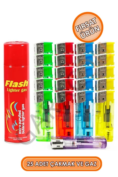 25 Adet Şeffaf Manyetolu Çakmak, 1 Paket 25 Adet Doldurulabilir Toptan Çakmak - 1 Adet Gaz Hediye ürün görseli