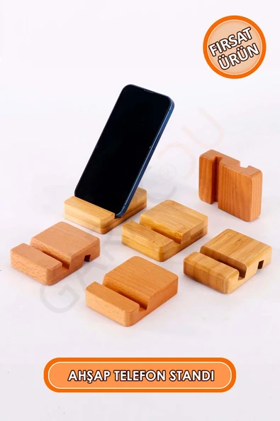 Ahşap Telefon Standı Tutucu Tutacağı Aparatı Tüm Modellere Uyumlu 1 Adet Akrobat Krem Belirtilmemiş ürün görseli