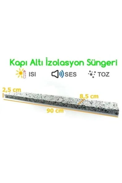 2 Adet Yapışkanlı Kapı Altı Isı Yalıtım Süngeri Eşik Süngeri - Resim 3