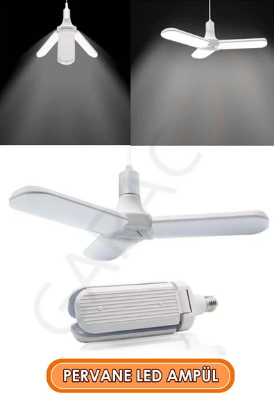Tasarruflu Pervane Tipi Led Ampül 28 W Katlanır Led Ampul 2.800 Lümen 20.000 Saat Yanma Süresi - Resim 3
