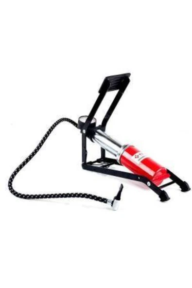 Kalın Piston Basınç Göstergeli Ayak Pompası Bisiklet Top Araba Şişirme Pompası ürün görseli