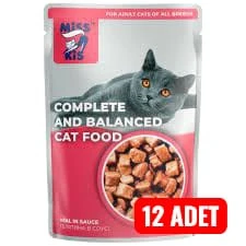 MİSS KİS 100 GR DANA YAŞ MAMA 12 ADET ürün görseli 1