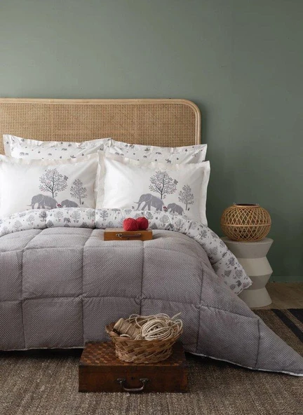 APRİCİTAS HOME UYKU SETİ SOFTLY MIGRA GRAY TEK KİŞİLİK ürün görseli