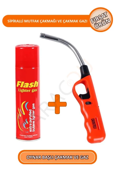 Oynar Başlı Doldurulabilir Mutfak Çakmağı ve Çakmak Gazı ürün görseli