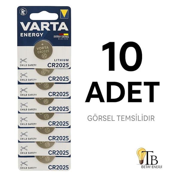 Varta CR2025 Lithium 3V 10’lu Avantajlı Paket ürün görseli 1