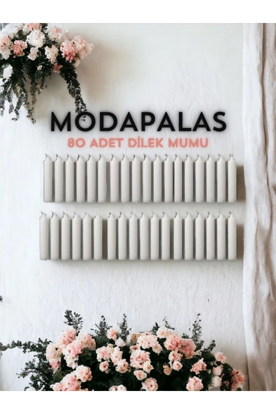 Hilal Beyaz Mum 80 Li 10 Cm ürün görseli