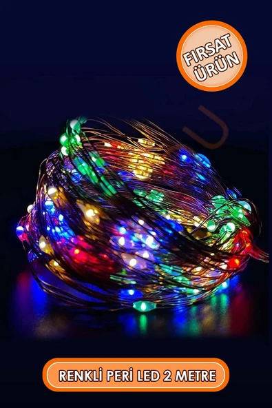 Renkli Pırıltı Dekoratif Peri Led 2 Metre ürün görseli