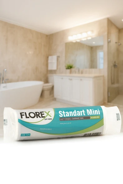 Yüksek Kalite Standart Mini Boy Çöp Torbası Beyaz 44 x 45 cm 5 x 40'lı - Resim 2